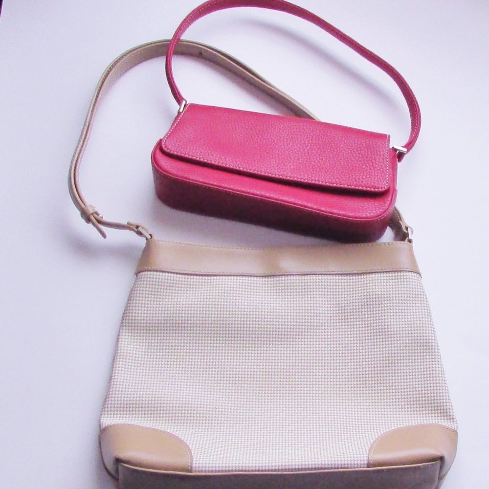 Liz Claiborne Pink and Tan Shoulder Bags